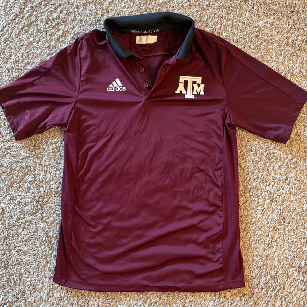 Adidas Mens Texas A&M (Aggies) Polo Shirt